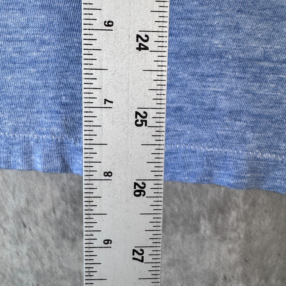 Vintage Cape Hatteras Ringer T-Shirt Mens Large Blue Carolina Paper Thin 70s - Picture 10 of 11